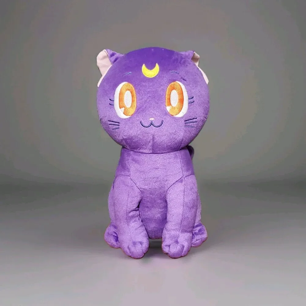 Official Sailor Moon Luna Plush Toy Cat Anime Luna Cat Stuffed Doll New Japanese